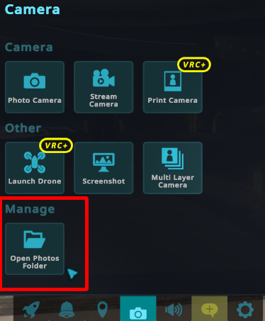 カメラの写真フォルダ
